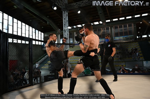 2022-05-07 Milano in the Cage 8 04094 Timothy Baranzini-Ovidio Lucutar - MMA 70kg